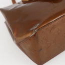 LOUIS VUITTON Monogram Vernis Reade PM Hand Bag Bronze M91146 LV Auth ka1278-16