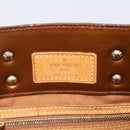 LOUIS VUITTON Monogram Vernis Reade PM Hand Bag Bronze M91146 LV Auth ka1278-10