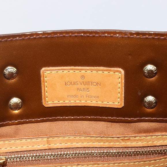 LOUIS VUITTON Monogram Vernis Reade PM Hand Bag Bronze M91146 LV Auth ka1278