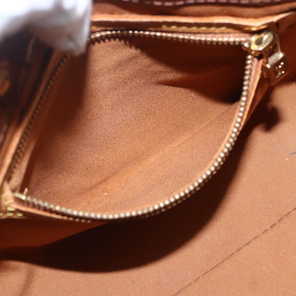 LOUIS VUITTON Monogram Vernis Reade PM Hand Bag Bronze M91146 LV Auth ka1278