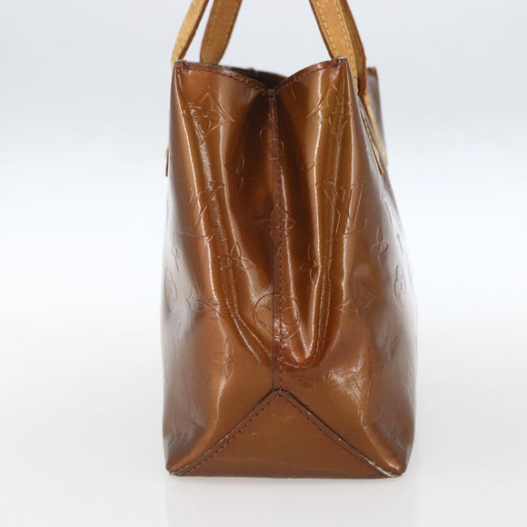 LOUIS VUITTON Monogram Vernis Reade PM Hand Bag Bronze M91146 LV Auth ka1278