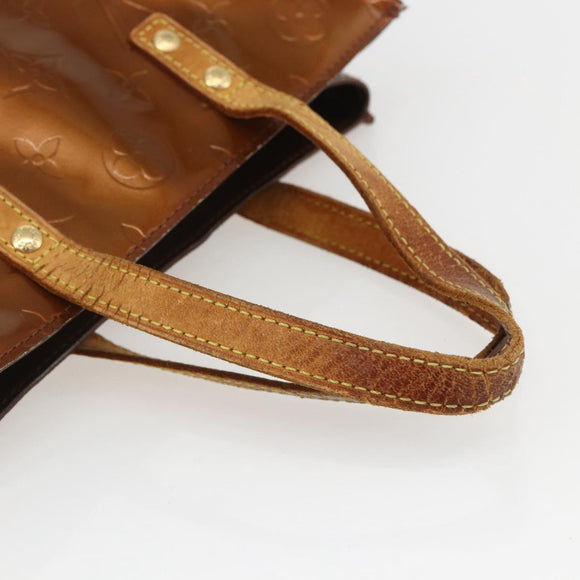 LOUIS VUITTON Monogram Vernis Reade PM Hand Bag Bronze M91146 LV Auth ka1278