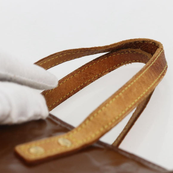 LOUIS VUITTON Monogram Vernis Reade PM Hand Bag Bronze M91146 LV Auth ka1278