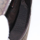 CELINE C Macadam Canvas Vanity Pouch Brown Silver Auth ka1279-11