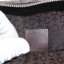 CELINE C Macadam Canvas Vanity Pouch Brown Silver Auth ka1279-12