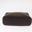 CELINE C Macadam Canvas Vanity Pouch Brown Silver Auth ka1279-5