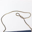 PRADA Chain Shoulder Wallet Safiano leather Blue Gold Auth ka128-8