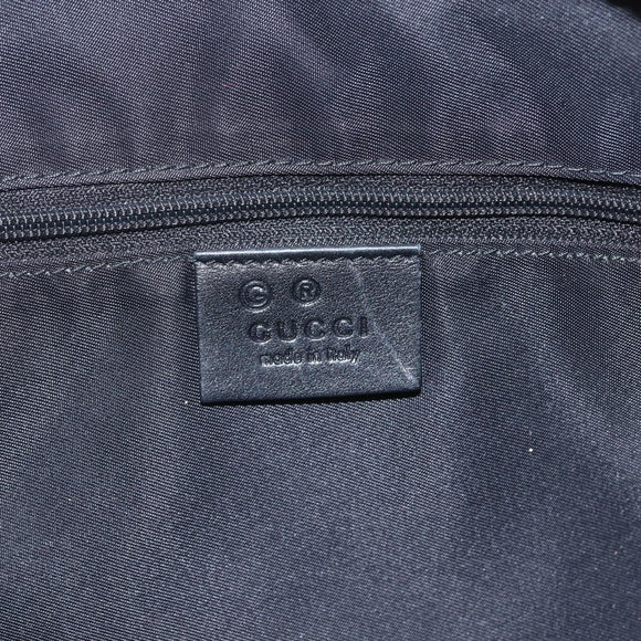 GUCCI Hand Bag Canvas Black Gold 248270 Auth ka1280