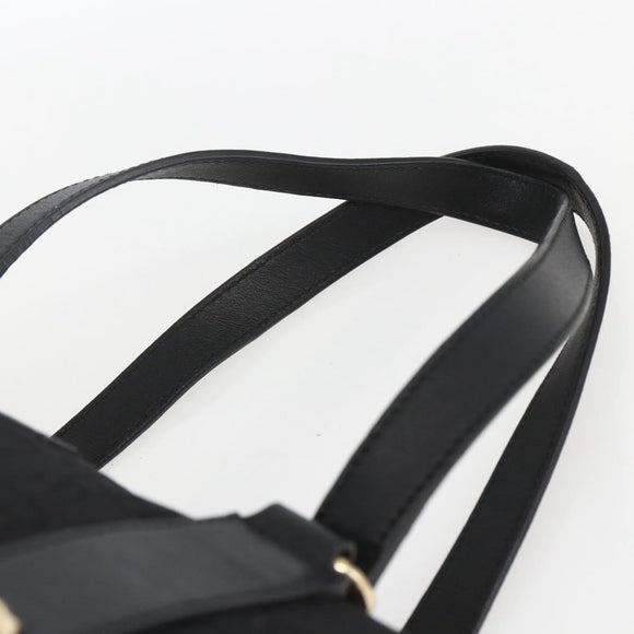 GUCCI Hand Bag Canvas Black Gold 248270 Auth ka1280