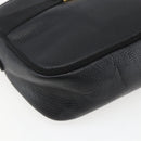 Salvatore Ferragamo Shoulder Bag Leather Black Gold Auth ka1281-14