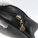 Salvatore Ferragamo Shoulder Bag Leather Black Gold Auth ka1281-10