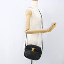 Salvatore Ferragamo Shoulder Bag Leather Black Gold Auth ka1281-20