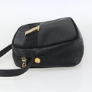 Salvatore Ferragamo Shoulder Bag Leather Black Gold Auth ka1281-3