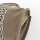 HERMES Cannes PM Tote Bag Cotton Beige Silver Auth ka1282-12