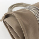 HERMES Cannes PM Tote Bag Cotton Beige Silver Auth ka1282-13