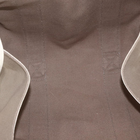 HERMES Cannes PM Tote Bag Cotton Beige Silver Auth ka1282