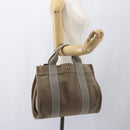 HERMES Cannes PM Tote Bag Cotton Beige Silver Auth ka1282-21