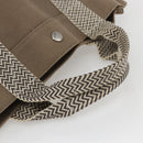 HERMES Cannes PM Tote Bag Cotton Beige Silver Auth ka1282-7