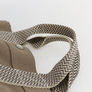 HERMES Cannes PM Tote Bag Cotton Beige Silver Auth ka1282-8