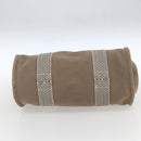 HERMES Cannes PM Tote Bag Cotton Beige Silver Auth ka1282-9
