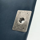 CHANEL Chain Matelasse 25 Boy Chanel Bag Lamb Skin Navy Silver CC Auth ka1286SAM-17