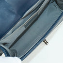 CHANEL Chain Matelasse 25 Boy Chanel Bag Lamb Skin Navy Silver CC Auth ka1286SAM-20