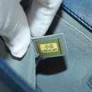 CHANEL Chain Matelasse 25 Boy Chanel Bag Lamb Skin Navy Silver CC Auth ka1286SAM-24