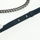 CHANEL Chain Matelasse 25 Boy Chanel Bag Lamb Skin Navy Silver CC Auth ka1286SAM-7