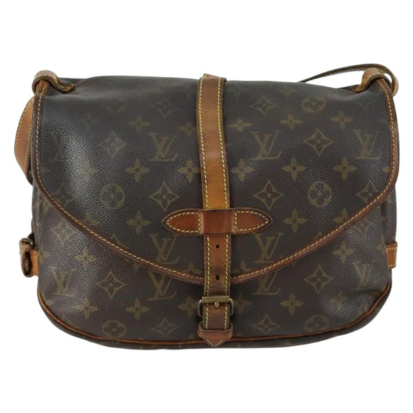 LOUIS VUITTON Monogram Saumur 30 Shoulder Bag M42256 LV Auth ka1287