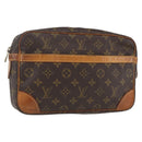 LOUIS VUITTON Monogram Compiegne 28 Clutch Bag M51845 LV Auth ka1289-1