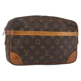 LOUIS VUITTON Monogram Compiegne 28 Clutch Bag M51845 LV Auth ka1289
