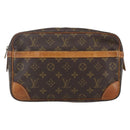 LOUIS VUITTON Monogram Compiegne 28 Clutch Bag M51845 LV Auth ka1289-13