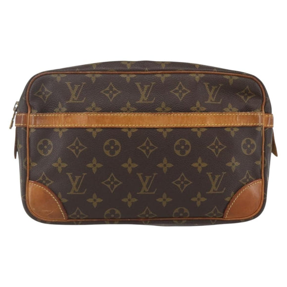 LOUIS VUITTON Monogram Compiegne 28 Clutch Bag M51845 LV Auth ka1289