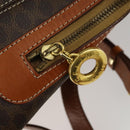 CELINE Macadam Canvas Backpack PVC Leather Brown Gold Auth ka1291-22