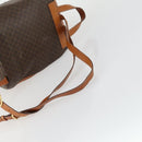 CELINE Macadam Canvas Backpack PVC Leather Brown Gold Auth ka1291-9