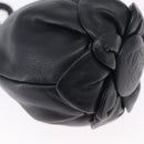 LOEWE Hand Pouch Leather Black Gold Auth ka1292V-8