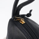 LOEWE Hand Pouch Leather Black Gold Auth ka1292V-9