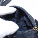 LOEWE Hand Pouch Leather Black Gold Auth ka1292V-19