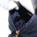 LOEWE Hand Pouch Leather Black Gold Auth ka1292V-20