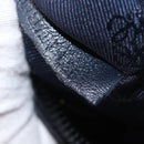 LOEWE Hand Pouch Leather Black Gold Auth ka1292V-11