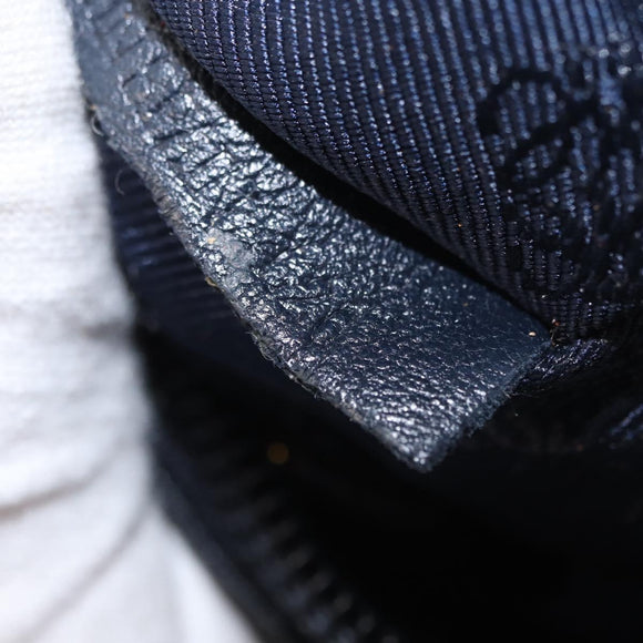 LOEWE Hand Pouch Leather Black Gold Auth ka1292V