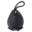 LOEWE Hand Pouch Leather Black Gold Auth ka1292V-13