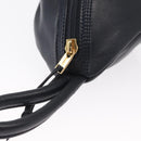 LOEWE Hand Pouch Leather Black Gold Auth ka1292V-6