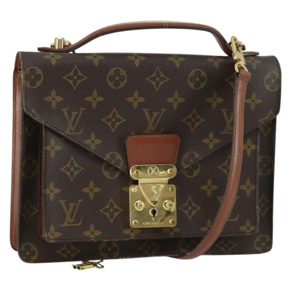 LOUIS VUITTON Monogram Monceau 28 Hand Bag M51185 LV Auth ka1298A
