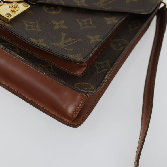 LOUIS VUITTON Monogram Monceau 28 Hand Bag M51185 LV Auth ka1298A