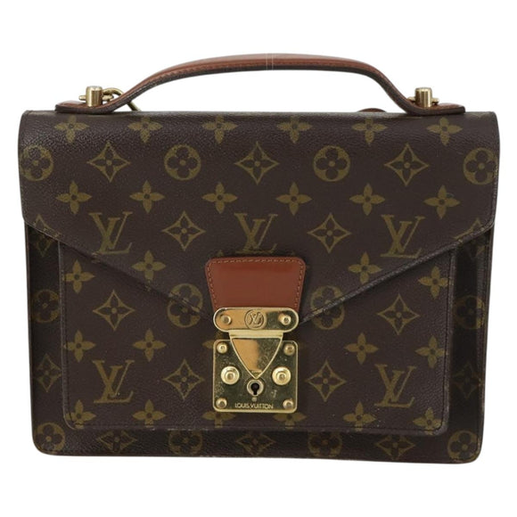 LOUIS VUITTON Monogram Monceau 28 Hand Bag M51185 LV Auth ka1298A