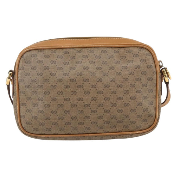 GUCCI Micro GG Supreme Shoulder Bag PVC Beige Gold 007 113 0095 Auth ka1300