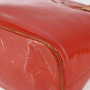 LOUIS VUITTON Monogram Vernis Houston Hand Bag Rouge M91092 LV Auth ka1304-9