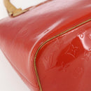 LOUIS VUITTON Monogram Vernis Houston Hand Bag Rouge M91092 LV Auth ka1304-14