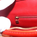 LOUIS VUITTON Monogram Vernis Houston Hand Bag Rouge M91092 LV Auth ka1304-18